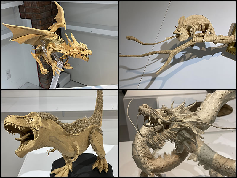 ダンボールアートの作品 ドラゴンや龍