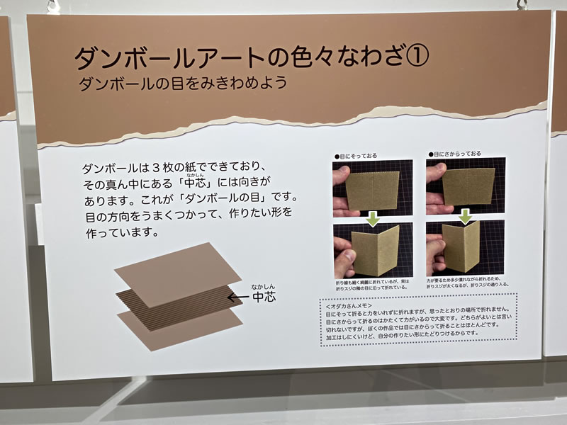 ダンボールアートのわざ①の説明