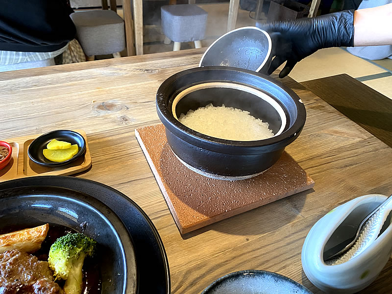 土鍋ごはんが炊き上がり
