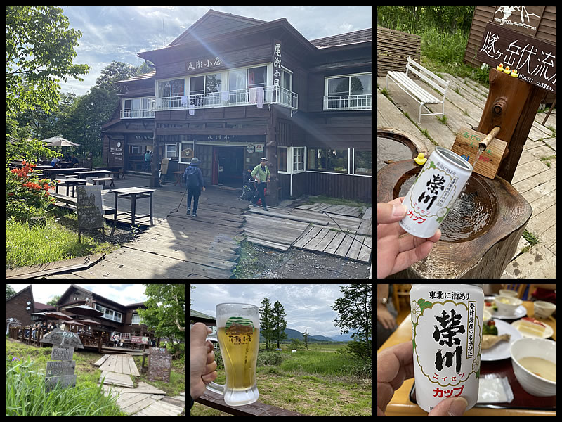 尾瀬小屋でのビール