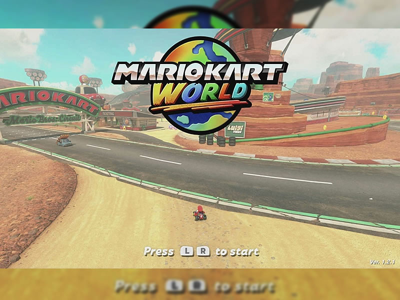 マリオカートワールドのタイトル画面の画像