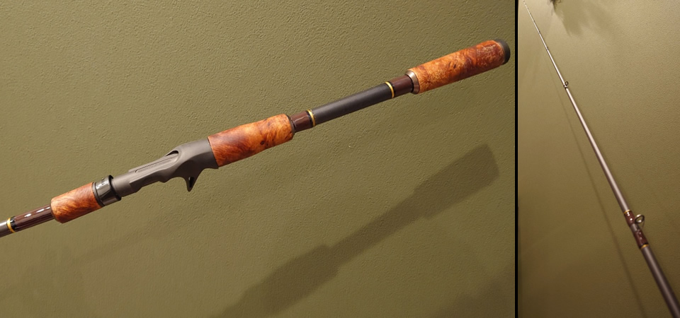 ロッドビルディング。瘤花梨グリップ