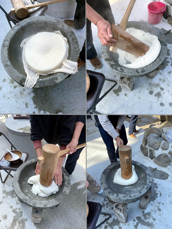 お餅つき お餅 杵 臼 日本の伝統文化 伝統行事