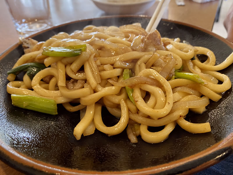 津山のいっちゃんラーメンで作ってくれるホルモンうどんの画像