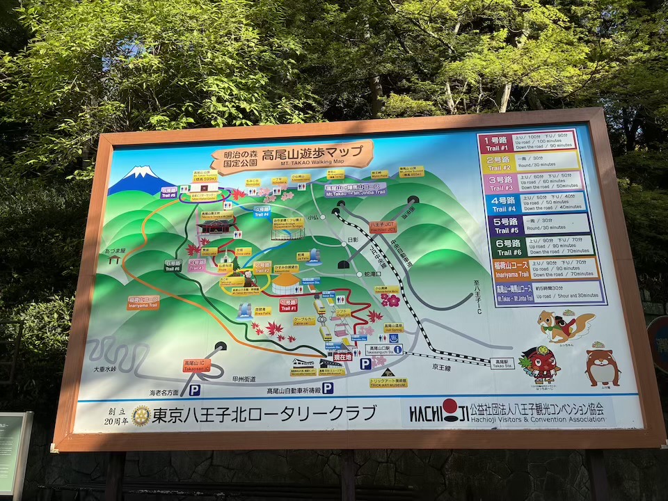 高尾山遊歩マップ