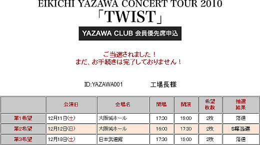 TWIST当選発表