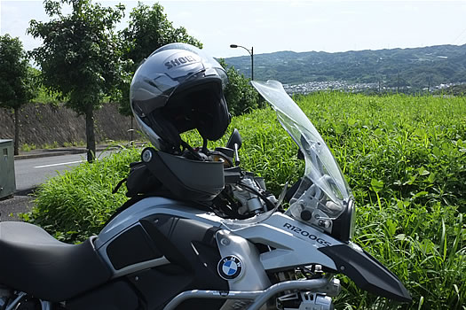 暑いけどバイクで散歩