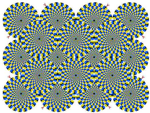 動く錯視（静止画なのに動いて見える）