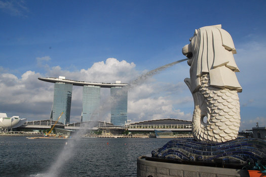 シンガポール Singapore ペン立て マーライオン アクアリウム ドーム